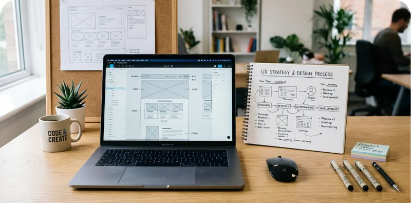 Klickbarer visueller Website-Entwurf